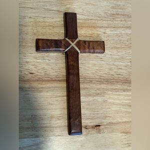 Hawaiian Koa Wood 7” Cross Wall hanging Hawaii Wedding Faith Religious Christian